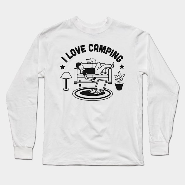 I Love Camping Long Sleeve T-Shirt by Gammaray